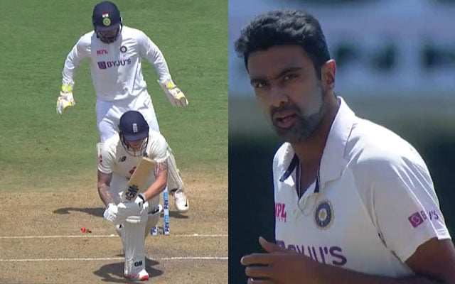 Ben Stokes bowled by Ravi Ashwin