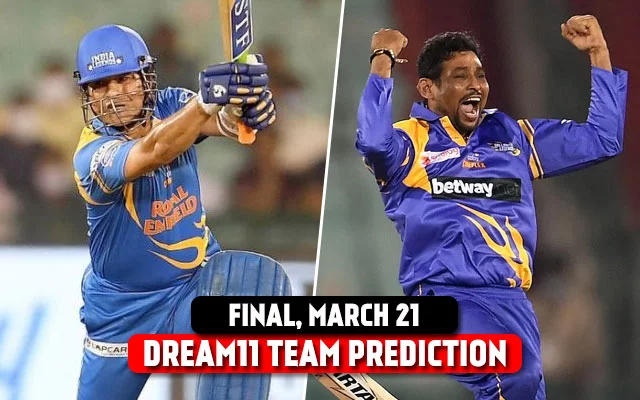 India Legends vs Sri Lanka Legends Today's Dream11 Predictions