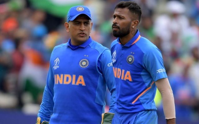 Hardik Pandya and MS Dhoni