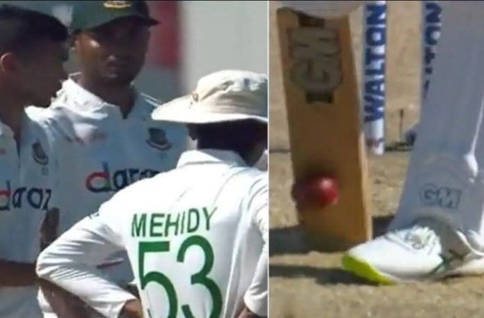 Watch: Bangladesh players take DRS despite the ball hitting the middle of the bat